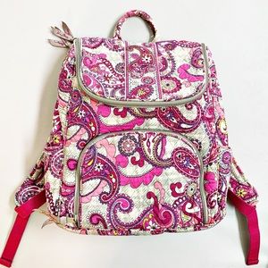Vera Bradley Large Pink Paisley Backpack
